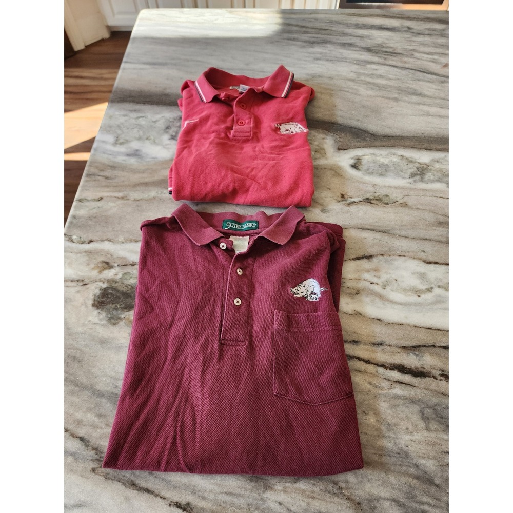 Vintage‎ Arkansas Razorbacks Reebok XL/2XL Polo Shirt Maroon College NCAA